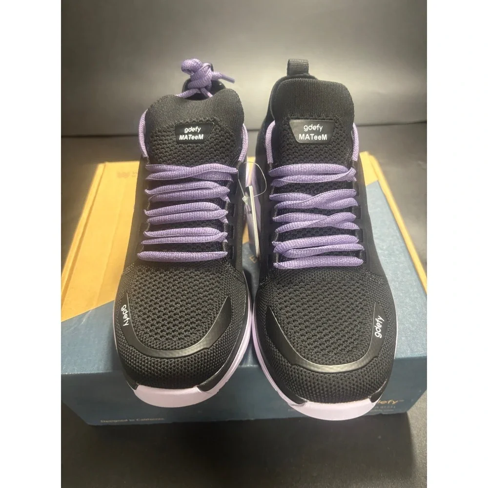 Gravity Defyer MATeeM Black‎ Purple VersoShock Walking Shoes TB9036FLP Women's 7